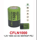 1,2V 1600 mA SC MATKAP PİLİ - 1