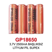 3,7V 2500mA BAŞLIKSIZ LİTYUM PİL SUPEX - 1