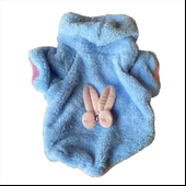 Softie Blue Bunny Kapşonlu Sweat by Kemique Köpek Kazağı thumbnail 3