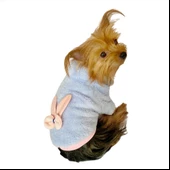 Softie Blue Bunny Kapşonlu Sweat by Kemique Köpek Kazağı thumbnail 8