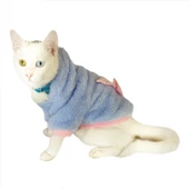 Softie Blue Bunny Kapsonlu Sweatshirt Kedi Süeteri Kedi Kıyafeti - 5