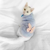 Softie Blue Bunny Kapsonlu Sweatshirt Kedi Süeteri Kedi Kıyafeti - 7
