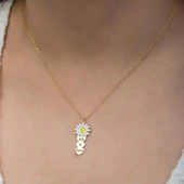 Papatya Kalpli 925 Gümüş İsimli Kolye thumbnail 7