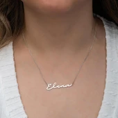 El Yazısı  925 Gümüş İsimli Kolye thumbnail 7