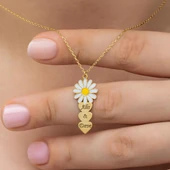 Papatya Kalpli 925 Gümüş İsimli Kolye thumbnail 6