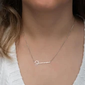 El Yazısı  925 Gümüş İsimli Kolye thumbnail 7