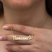 Kalpli 925 Gümüş İsimli Kolye thumbnail 3