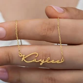 El Yazısı  925 Gümüş İsimli Kolye thumbnail 8