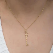 Çiçek Desenli 925 Gümüş İsimli Kolye thumbnail 7