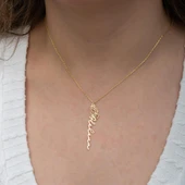 Çiçek Desenli 925 Gümüş İsimli Kolye thumbnail 8