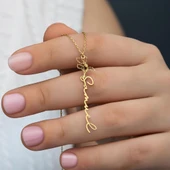 Çiçek Desenli 925 Gümüş İsimli Kolye thumbnail 5