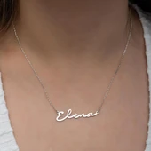 El Yazısı  925 Gümüş İsimli Kolye thumbnail 6