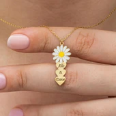 Papatya Kalpli 925 Gümüş İsimli Kolye thumbnail 2