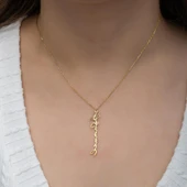 Çiçek Desenli 925 Gümüş İsimli Kolye thumbnail 4