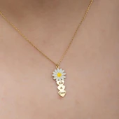 Papatya Kalpli 925 Gümüş İsimli Kolye thumbnail 8