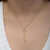 Çiçek Desenli 925 Gümüş İsimli Kolye thumbnail 3