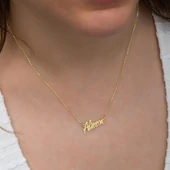 Altın Kaplama 925 Gümüş İsimli Kolye thumbnail 5