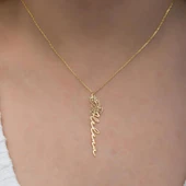 Çiçek Desenli 925 Gümüş İsimli Kolye thumbnail 7