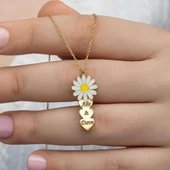 Papatya Kalpli 925 Gümüş İsimli Kolye thumbnail 3