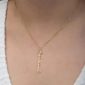 Çiçek Desenli 925 Gümüş İsimli Kolye thumbnail 8