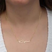 El Yazısı  925 Gümüş İsimli Kolye thumbnail 5