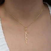 Çiçek Desenli 925 Gümüş İsimli Kolye thumbnail 1