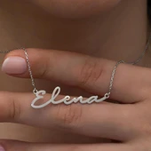 El Yazısı  925 Gümüş İsimli Kolye thumbnail 3