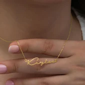 El Yazısı  925 Gümüş İsimli Kolye thumbnail 7