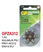 1,4V KULAKLIK PİL PR41-AC312 DA312 6’LI - 1