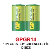 ,5V ORTA BOY GREENCELL PİL C-SIZE - 1