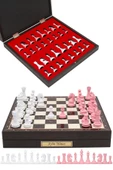 Cooper Chess Premium Ahşap Kutulu Metal Hediyelik Satranç Takımı | Renkli Taraftar, Dekor, Tasarım Satranç Taşı - 1