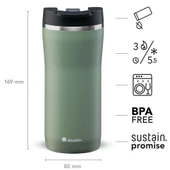 Aladdin 10-09363-017 Mocca Thermavac Leak-Lock Çelik Termos Bardak 0.35L Açık Yeşil - 2