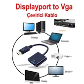 Displayport To Vga Çevirici Adaptör Display Erkek Vga Dişi - 2