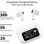 Glrtech T-9 Plus Dokunmatik Şarj Ünitesi Ekranlı Bluetoot Kulaklık Anc-Enc - 5