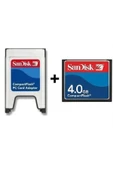 Sandisk 4Gb Compact Flash Kart + Pcmcıa Adaptör - 1