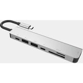 Type C Usb 3.1 7 İn1 Adaptör 4K Hmi-2*Usb 3.0 Sd-Microsd Kart Okuyucu-2*Type C - 1