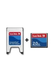 Sandisk 2 Gb Compact Flash Hafıza Kartı+ Pcmcıa Kart Okuyucu - 1