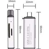 Type C Microsd- Sd Kart Okuyucu 1* Usb 3.0 Çoklayıcı - 3