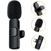 Kablosuz Tekli Lightning Ve Type Girişli Yaka Mikrofonu - 2