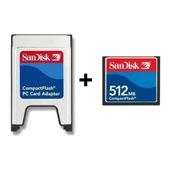 Sandisk Pcmcıa-Cf Compact Flash Adaptör + 512Mb Compact Flash Kart - 1