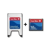 Sandisk 1 Gb Compact Flash Hafıza Kartı + Pcmcıa Kart Okuyucu - 1