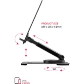 4 Eksenli 360 Derece Dönen 12 Inc Ekrana Kadar Tüm Tablet Ve Telefonla Uyumlu Ayaklı Stand Tms30 - 4