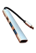 Type C 4 İn 1 Hub PD-2xUsb 3.0-3.5 mm ses girişi - 1
