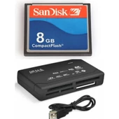 8 Gb Compact Flash Hafıza Kartı - Usb 2.0 Cf Kart Okuyucu - 1