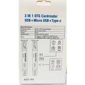 Pmr Usb-Type C-Micro Usb Microsd-Sd Kart Okuyucu Usb 3.0 Çoklayıcı - 2