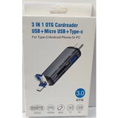 Pmr Usb-Type C-Micro Usb Microsd-Sd Kart Okuyucu Usb 3.0 Çoklayıcı - 1