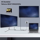 Type C 4 in 1 Çift 4K Hdmi çıkış -20V Pd- Usb 3.0 port - 3