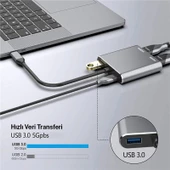 Type C 4 in 1 Çift 4K Hdmi çıkış -20V Pd- Usb 3.0 port - 2