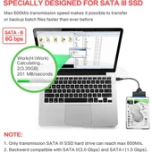 Pmr USB 3.0 2.5 Inç Sata SSD ve HDD Harddisk Kablosu 30CM - 4