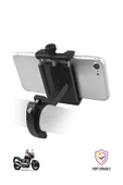 Powerway MT15 Bisiklet Scooter ve Motosiklet İçin Dayanıklı Gidon Uyumlu Telefon Tutucu Alüminyum - 4